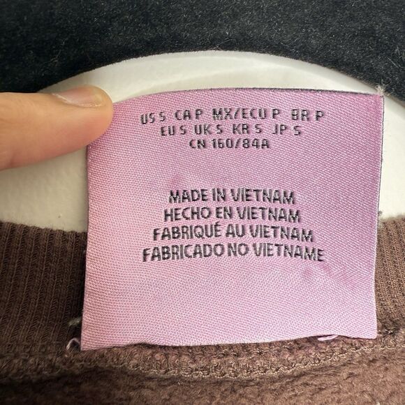 Juicy Couture Forever 21 Graphic Cropped Sweatshirt Brown Women's Small Crewneck - Picture 7 of 12